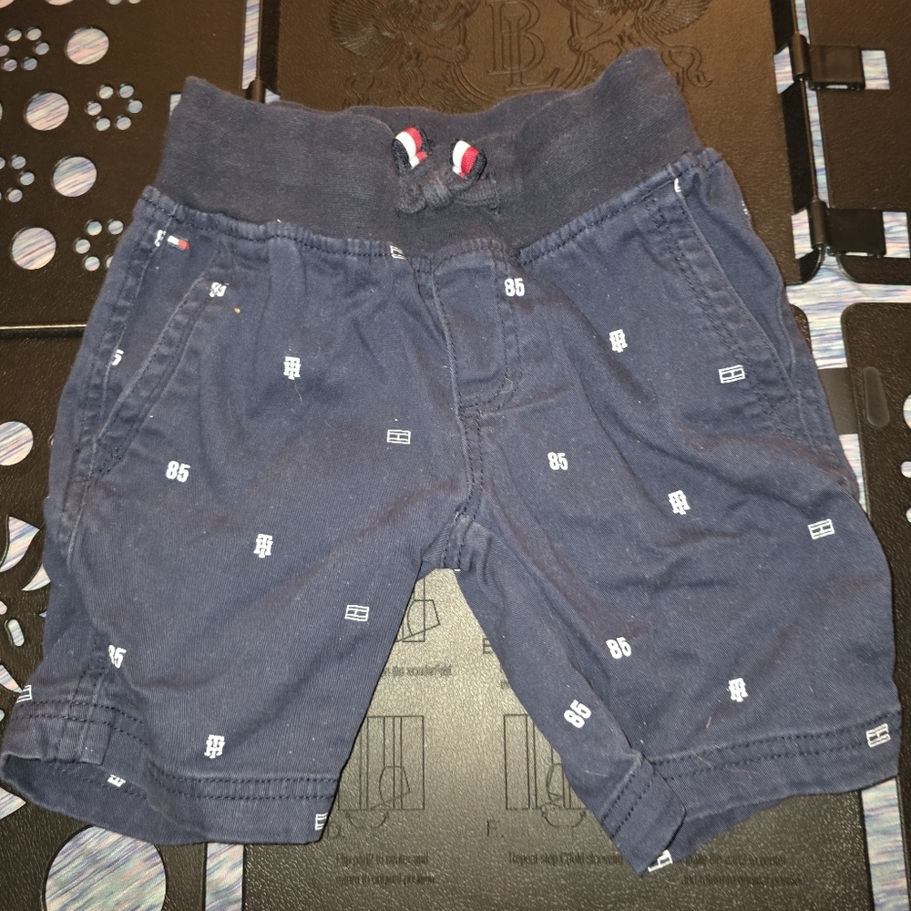 Tommy Hilfiger Kids Navy Shorts with White Accents